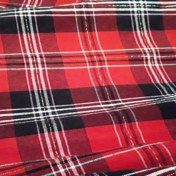 NWOT Victoria's Secret Xl Plaid Long Sleeve Button Down Top W/ Matching pants - Picture 12 of 16